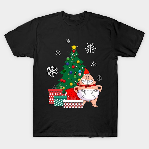 Captain Underpants Around The Christmas Tree T-Shirt by snowwhitedreaming